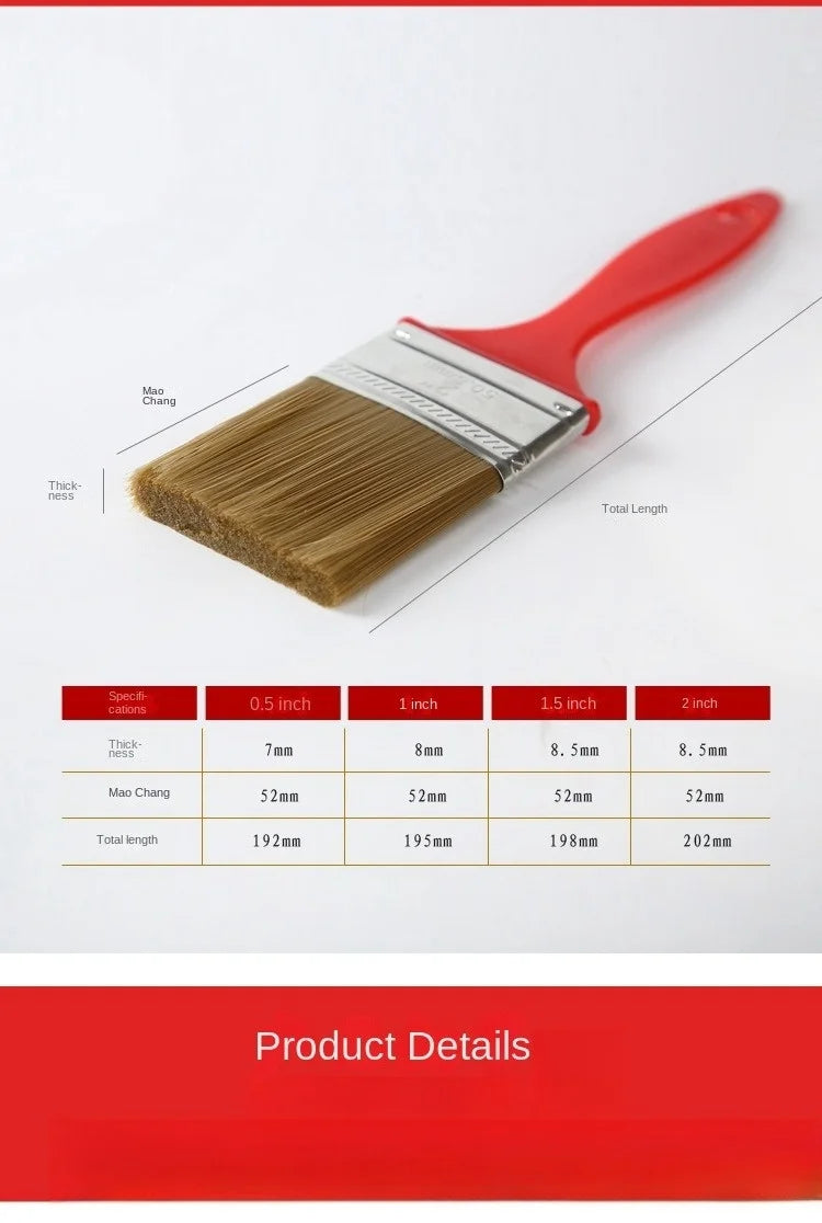 Red paint does not shed dust brush, cleaning brush, paint tools, paint brush