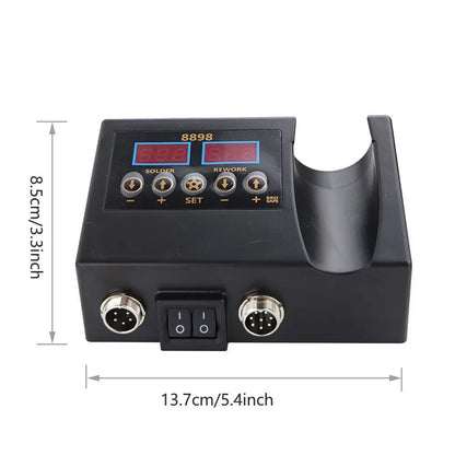 Soldering Station Digital Temperature Adjustable 2 in 1 SMD Solder Iron Hot Air Heat Gun Welding Rework For PCB IC Repair Tools
