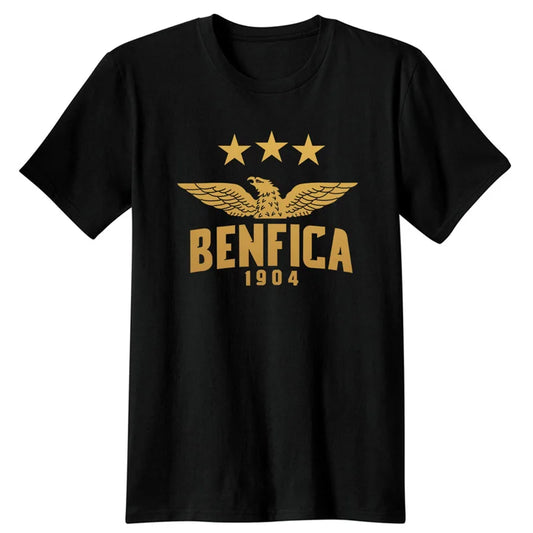 Camisetas para hombre, ropa informal, camisetas del Benfica Portugal, camisetas de moda negras y rojas, nuevas camisetas de verano de manga corta, envío directo.