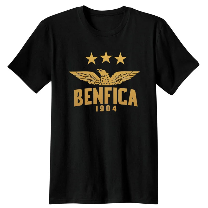 Men Tees Tops Casual Apparel Benfica Portugal T-Shirts Fashion BLACK RED T Shirts men new summer short sleeve drop shipping