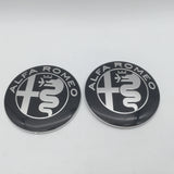 2pcs for AlfaRomeo 147 156 159 74mm Car Front Hood Emblem Bonnet Grille Sticker Rear Trunk Badge Decal Styling auto accessories
