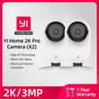YI Pro 2K Wifi Home Camera 2/4pcs Kit 3MP with Night Vision IP Security Protection AI Powered Human/Sound Detection