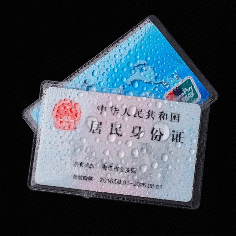 1/5/10pcs Clear Transparent Waterproof Card Cover Women Men Card Holder Case Credit Cards Bank ID Card Badge Protect Sleeve