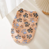 Flannel Dog Clothes Pet Clothes for Small Medium Dogs Soft Puppy Vest Cute Paw Print Chihuahua Coat Yorkshire Vest Pet Costume