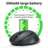 Ergonomic Wireless Bluetooth Mouse 1600DPI for MacBook Tablet Computer Laptop Rechargeable Mouse 2.4GHz USB PC Setup Accessories