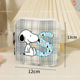 Snoopys Storage Bag Women Large-capacity Lipstick Sanitary Napkin Storage Bag Cute Anime Travel Portable Simple Girls Coin Purse