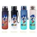 650ML Sonic Hedgehog Sport Water Bottle Large Capacity Cartoon Portable Plastic Water Bottle Drinking Cup Student Birthday Gifts