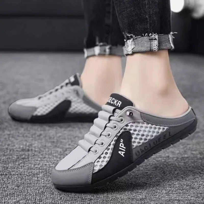 2025 Summer New Half Carrier Men's Shoes Soft Sole Casual Comfortable Sneakers Men's Slip-on Beanie Shoes sneakers for men
