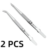 Anti-static Stainless Steel Adjustable Tweezers, Slide Lock Tweezers, Jewelry Making Tool, Electronic Components Repair Tools 