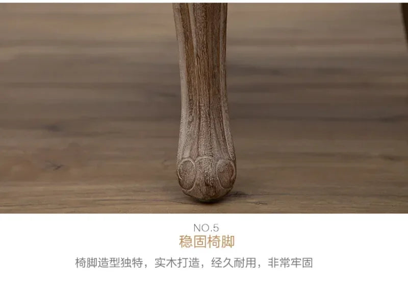 European Hotel Dining Chair, Leisure Sofa Chair, Solid Wood Antique Dining Chair, Living Room Leisure Sofa,Support Customization