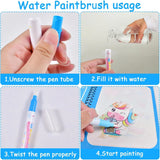 1 Livro de Colorir Infantil com Caneta de Água Recarregável (Livro Mágico de Desenho com Água) – Brinquedo Educativo de Desenho e Aprendizado