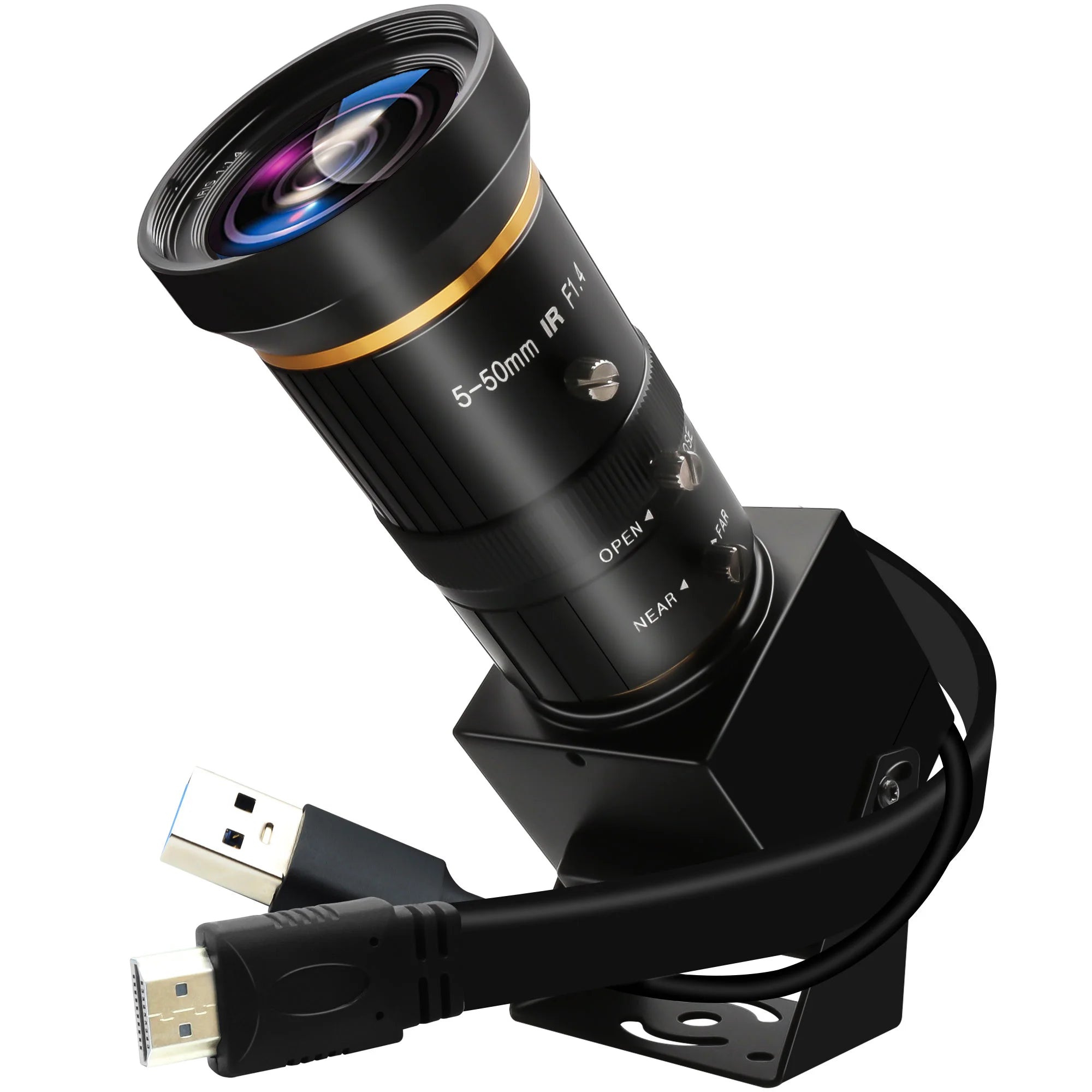 ELP 4K HDMI Camera H.264 Video Conference USB Camera with 2.8-12mm Manual Zoom Lens IMX415 Industrial CCTV Camera for Windows