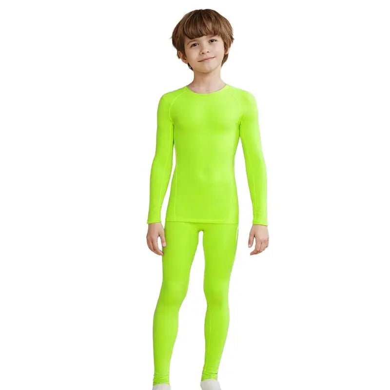 Winter Sports Suit for Kids Quick Drying Thermal Underwear Boys Compression Sportswear Basketball Football Tight Clothing