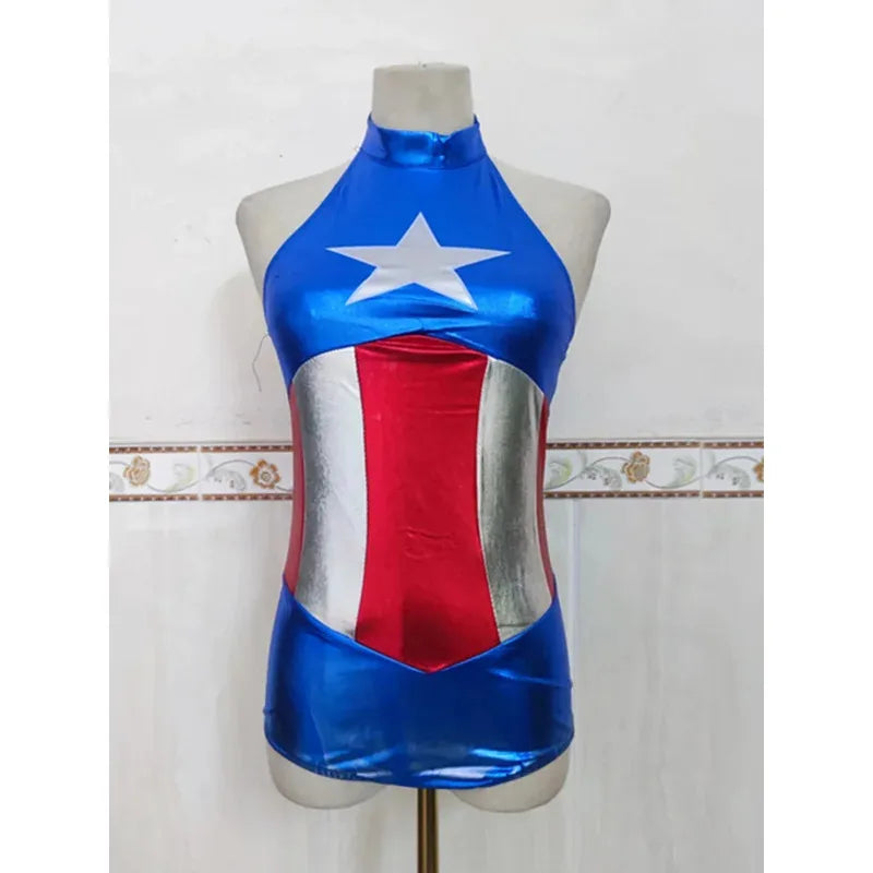 NewHalloween Purim Super Wonder Hero Cosplay Fancy Dress Carnival Party America Women Captain Fantasia Costume DR560720255;h'8,k