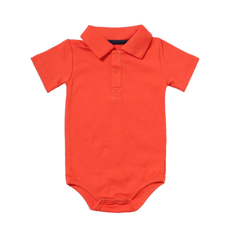 Peleles de verano para bebé niño y niña, con cuello vuelto, ropa de algodón para recién nacidos de 0 a 2 años, conjuntos para bebés