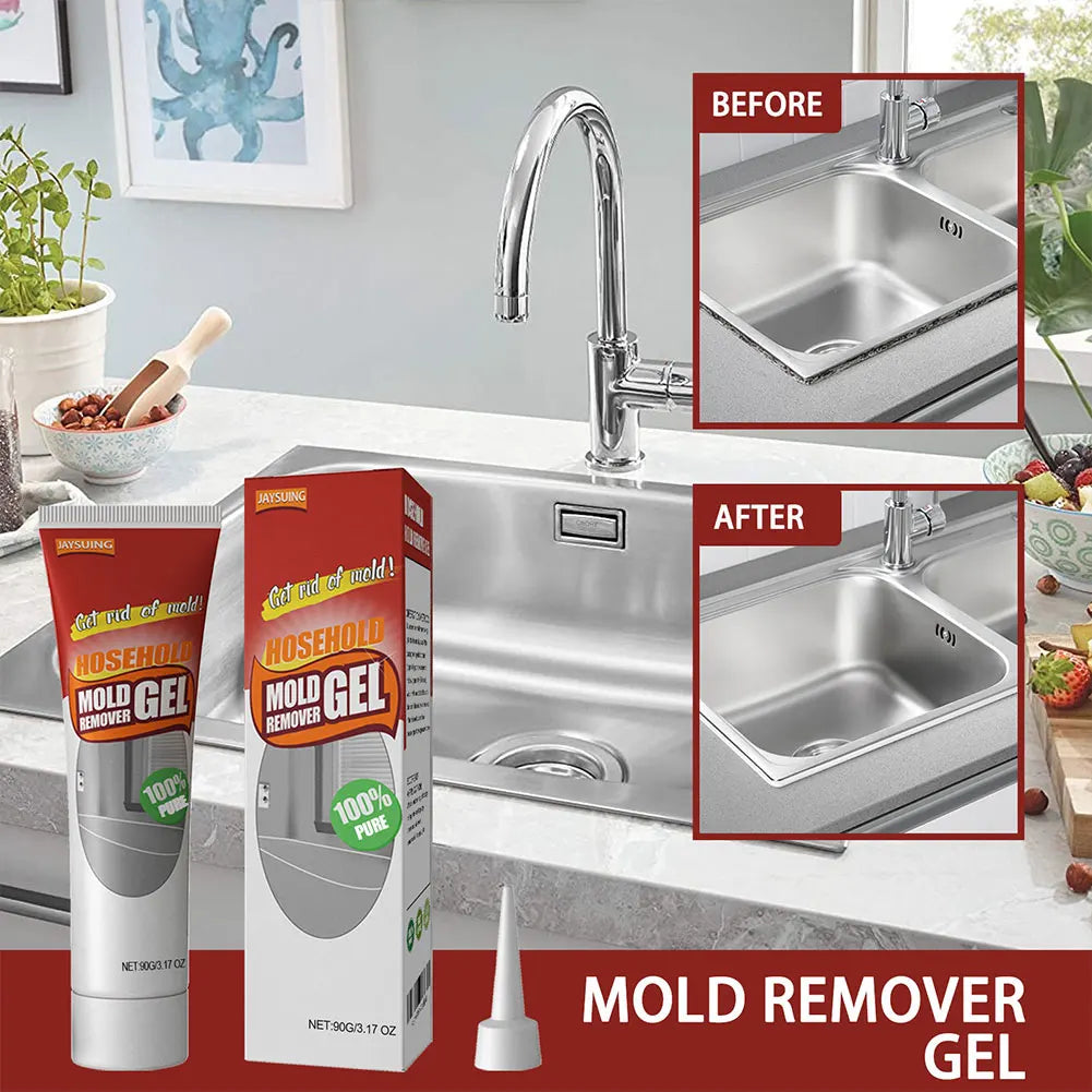 Gel removedor de moho químico de 90 g para paredes, limpiador ecológico para duchas, cocinas, fregaderos, paredes y azulejos.
