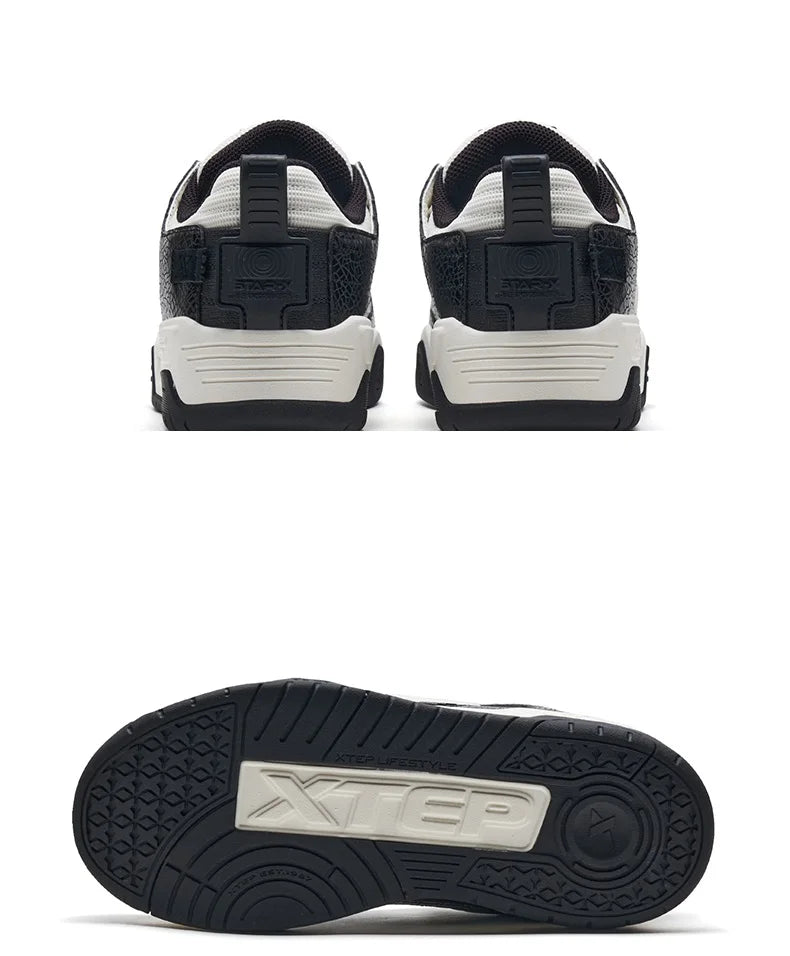 Xtep Star-X Skateboarding Shoes For Women 2024 Spring Comfortable Women's Leisure Shoes Thick Sole  Outdoor Shoes 876118310003