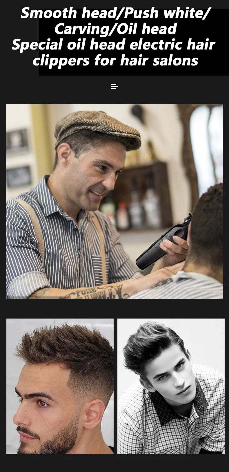 Kemei KM-2299 Professional Hair Clipper 1200mAh Electric Hair Clippers USB Rechargeable Hair Trimmers Hair Cutting Machine