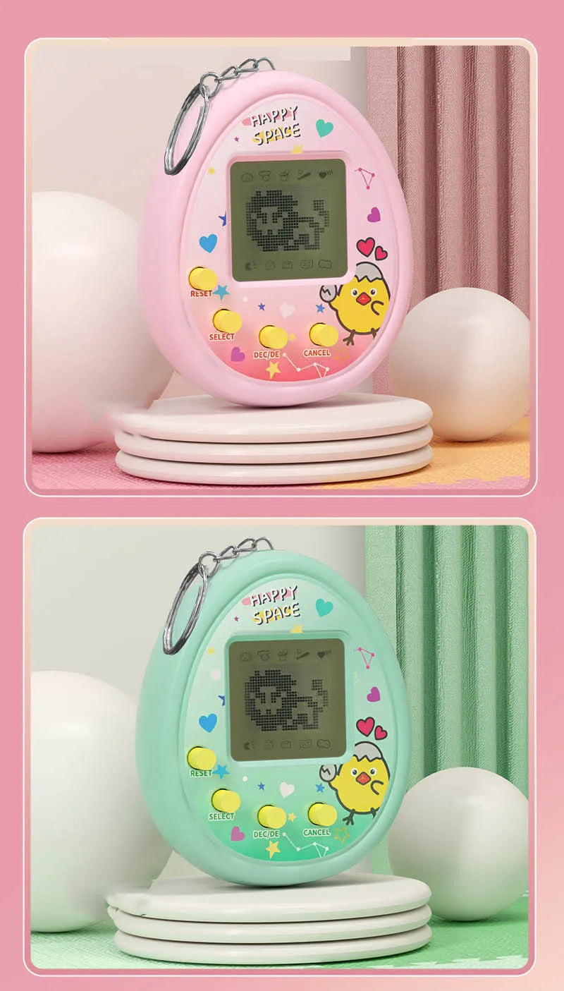 Mascotas electrónicas, juguetes virtuales, Tamagotchi, animales cibernéticos digitales nostálgicos, juguetes para niños.