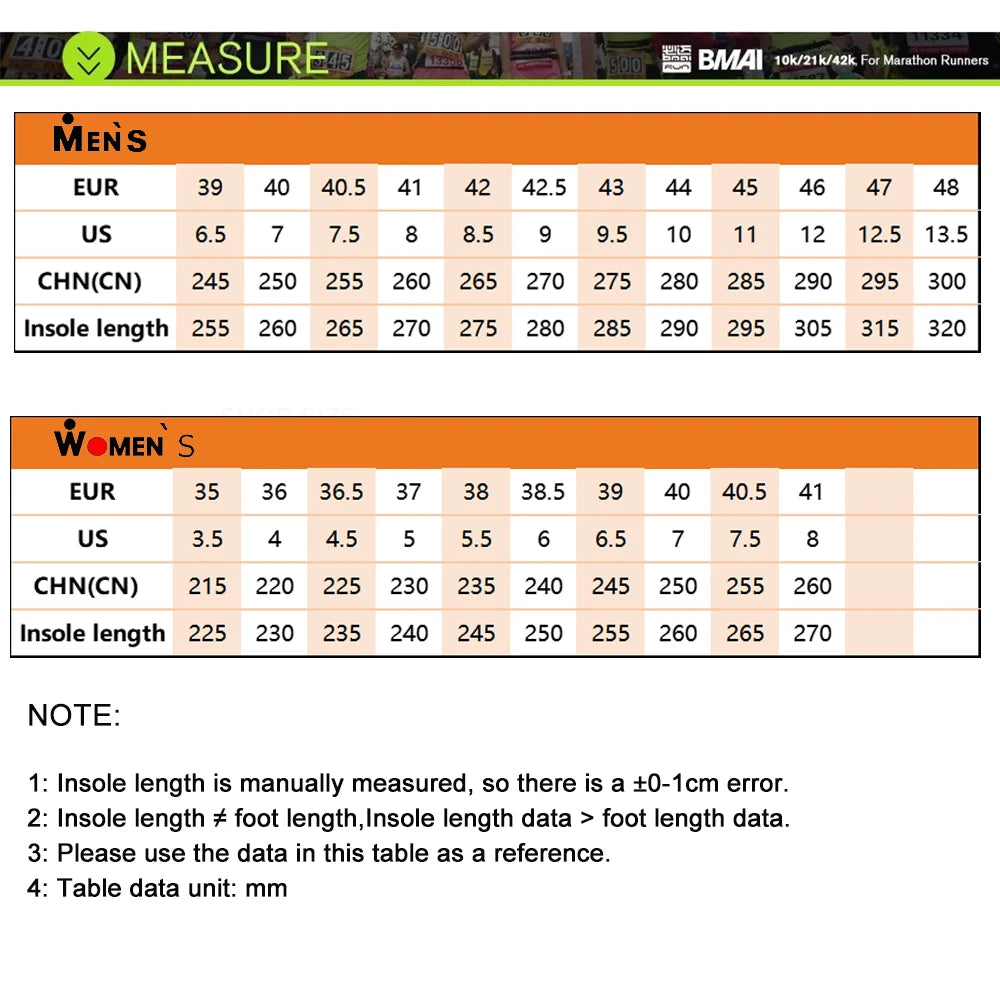 BMAI 42KM Marathon Running Shoes for Men Breathable Women's Sports Shoes Cushioning Casual Sneakers Designer Men Women Trainers
