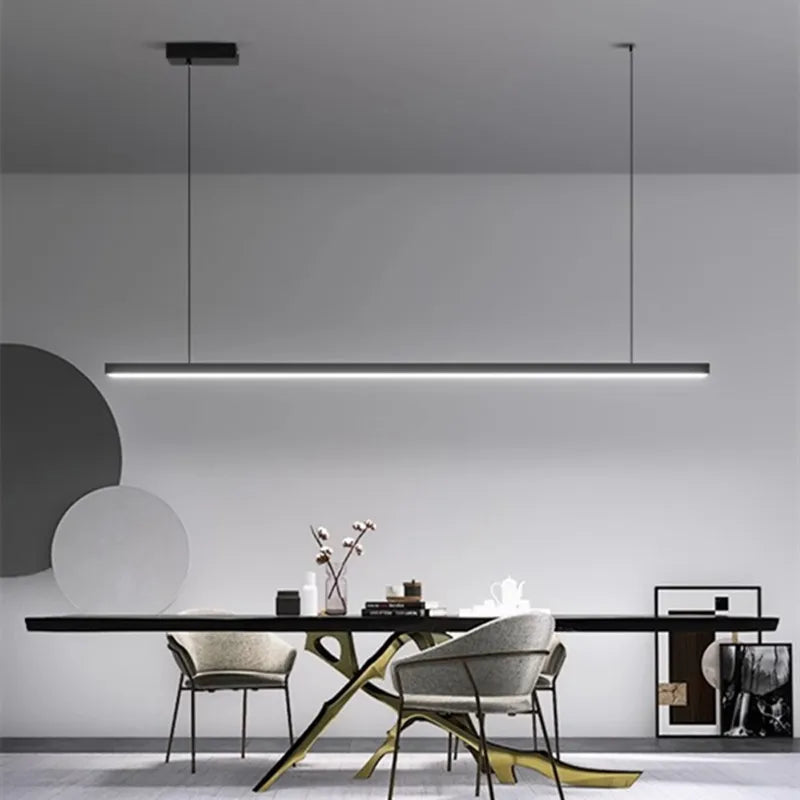 Nordic Minimalist LED Pendant Lamp Dimmable for Table Dining Room Kitchen Island Chandelier Home Decor Hanging Lighting Fixture