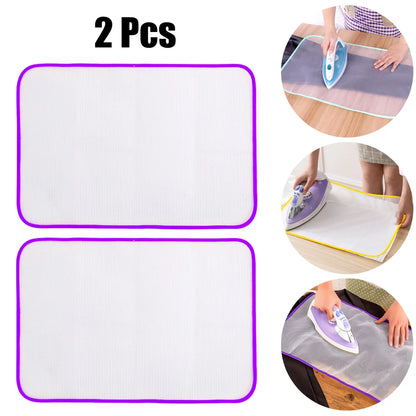 Tampas De Tábua De Engomar Resistente Ao Calor, Pano Proteja O Vestuário, Roupas De Ferro, Almofada De Isolamento Protetora, 2Pcs