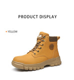Steel Toe Shoes for Men Women Lightweight Anti-Smash Steel Toe Sneakers Indestructible Work Boots Construction Safety Shoes