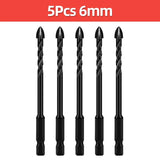 Cross Hex Tile Drill Bit For Glass Concrete Ceramic Tile Hole Opener Tungsten Carbide Hard Alloy Bits Set Tools 3 4 5 6 8 10 12mm