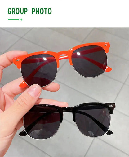 Nuevas gafas de sol para niños, modernas, coloridas, reflectantes, para niños y niñas, con protección UV400, para ciclismo al aire libre, de alta definición.