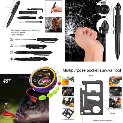 Kit de primeros auxilios táctico para coche, accesorios para supervivencia, equipo de acampada, maletín médico, bolsa EDC de autodefensa ifak