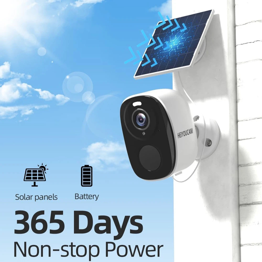 Security Cameras Wireless Outdoor, 2K 3MP Battery Powered WiFi Security Camera with Spotlight Siren, 2-Way Audio, Waterproof