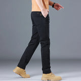 Men's High Quality Pure Cotton Classic Solid Color Casual Pants Business Stretch Slim Straight Brand Trousers Male Autumn New