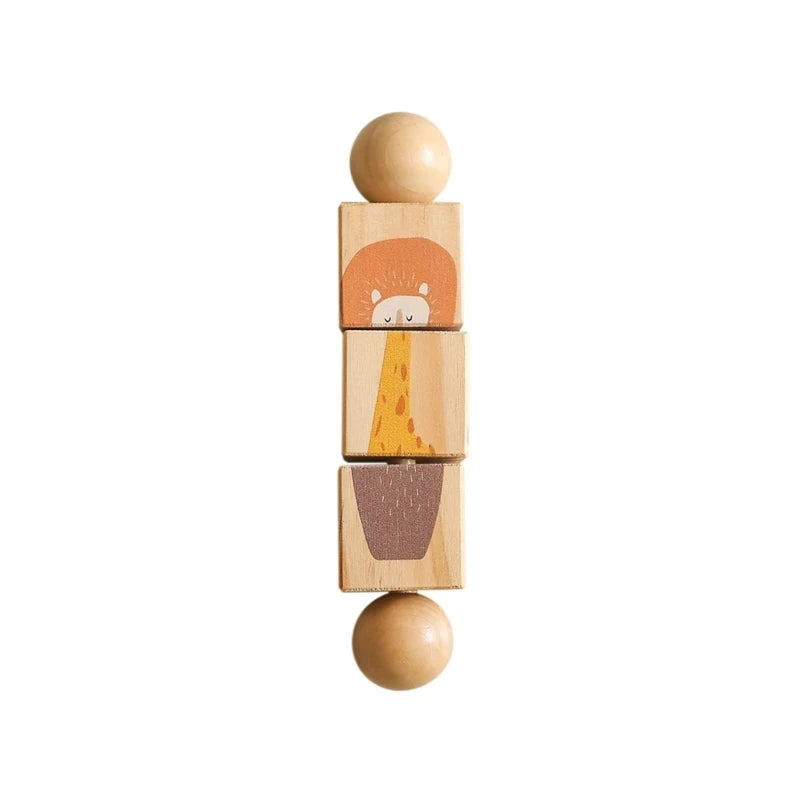 Montessori Toys For Babies Wooden Cartoon Animal Jigsaw Puzzle Toy Baby Education Puzzle Game Newborn Hand And Foot Exercise Toy