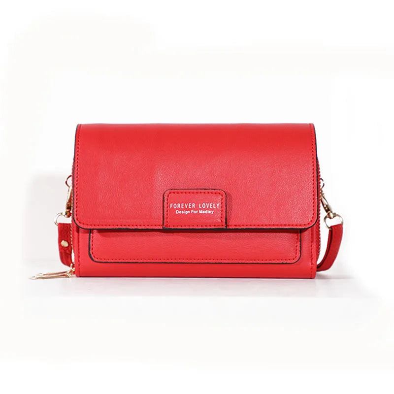 Nuevos bolsos de piel sintética para mujer, multifuncionales, de gran capacidad, tipo bandolera, a la moda, para teléfono