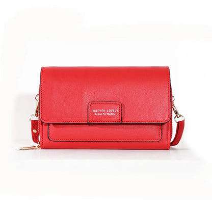 Nuevos bolsos de piel sintética para mujer, multifuncionales, de gran capacidad, tipo bandolera, a la moda, para teléfono