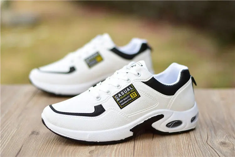 Zapatillas de running para hombre, transpirables, con amortiguación de aire, con cordones, antideslizantes, para exteriores