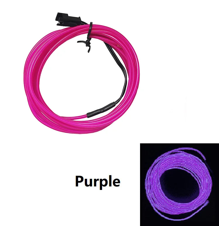 10/5/3/2/1M Glow EL Wire Neon Cable Christmas Dance Party DIY Costumes USB Switch Light Battery Voice control Lamp LED Mask Ball