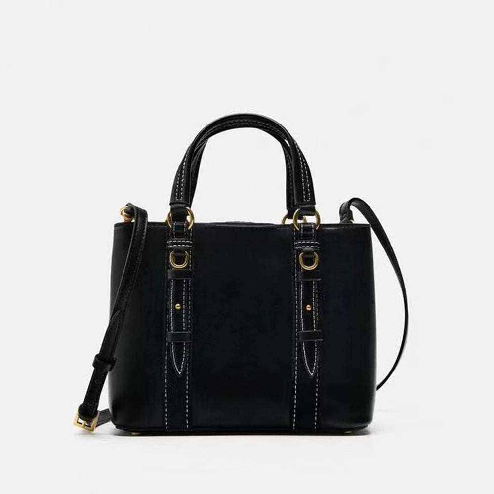 Bolso de diseñador de lujo para mujer, de piel sintética suave, tipo cubo, de alta calidad, tipo bandolera