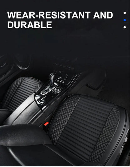 SEAMETAL Full-Wrapped Car Seat Cover Breathable Hole PU Car Front Seat Cushion Universal Anti Slip Auto Chair Protector Cover