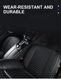 SEAMETAL Full-Wrapped Car Seat Cover Breathable Hole PU Car Front Seat Cushion Universal Anti Slip Auto Chair Protector Cover
