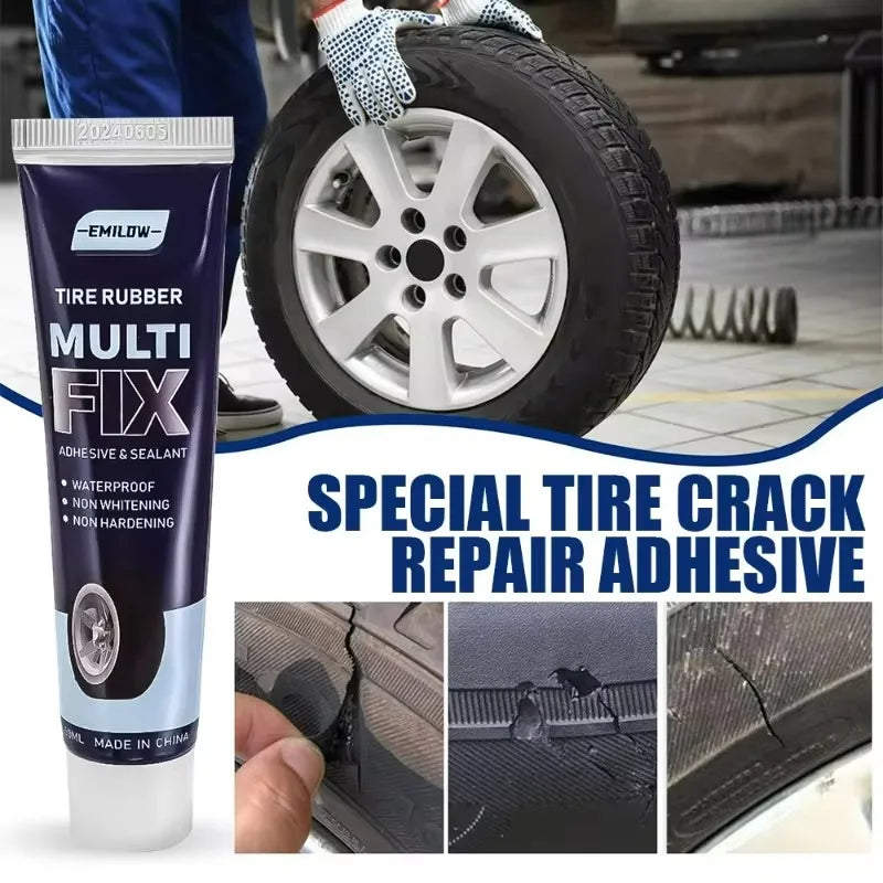 Strong Rubber Tire Repair Glue, resistente ao desgaste, não corrosivo, adesivo, colagem, reparação de pneus de carro, selante, 50ml, 3 pcs