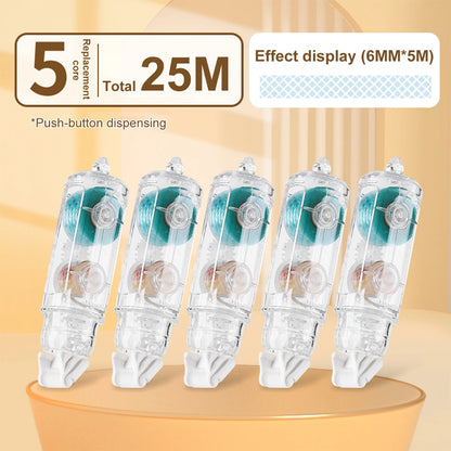 12Pcs/Set Transparent Dot Dispensing Double-sided Tape Replaceable Refills Handbook Dot Glue Stationery School Office Supplies