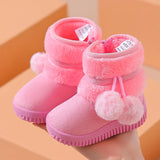 Kid Girls Snow Boots Winter Plush Boy Girl Cotton Shoe Warm Zipper Short Ankle Boot High Top Child Padded Boot Kid Shoe