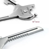 Utili Key Shape Mini Multi Tool Multipurpose Knife Opener Screwdriver Ring Keychain Pocket Survive Edc Gear Utility Pocket Kit