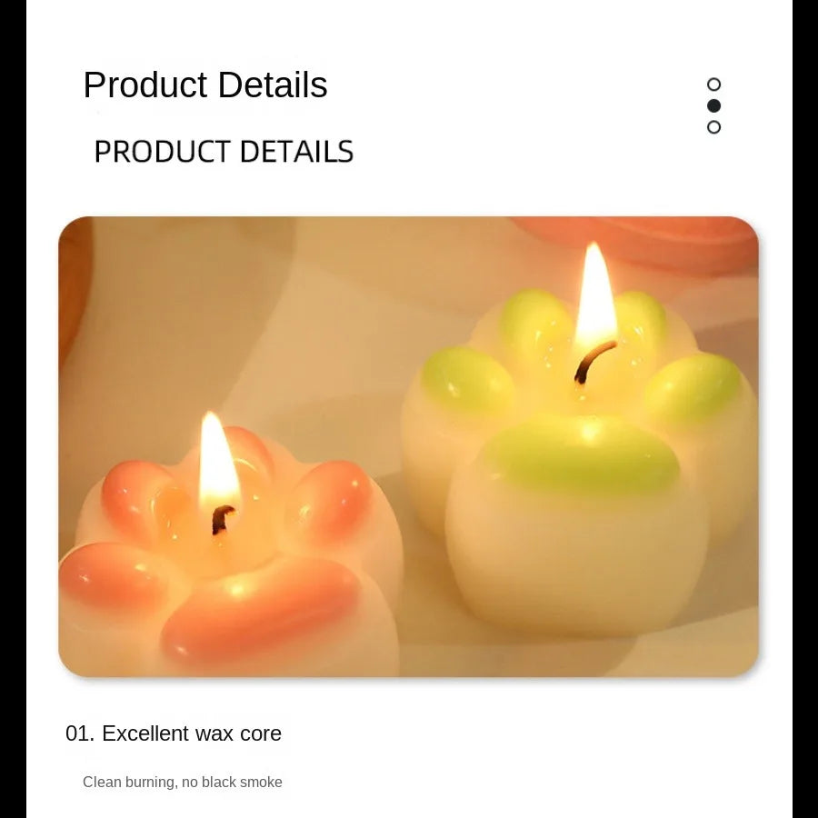 1pc/4pc Cat Paw Design Scented Candle ,For Birthday, Valentine's Day, Diy Home Decoration, party decoration, wedding souvenirs