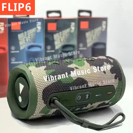 FLIP6 Wireless Bluetooth Speaker, Outdoor Riding Waterproof Subwoofer, AUX Audio Input, TF Card Playback, MP3 Music Player