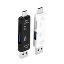 5 In 1 Multifunction USB 2.0 Type C/Usb/Micro Usb /TF/SD Memory Card Reader OTG USB Reader Card Adapter Mobile Phone Accessories