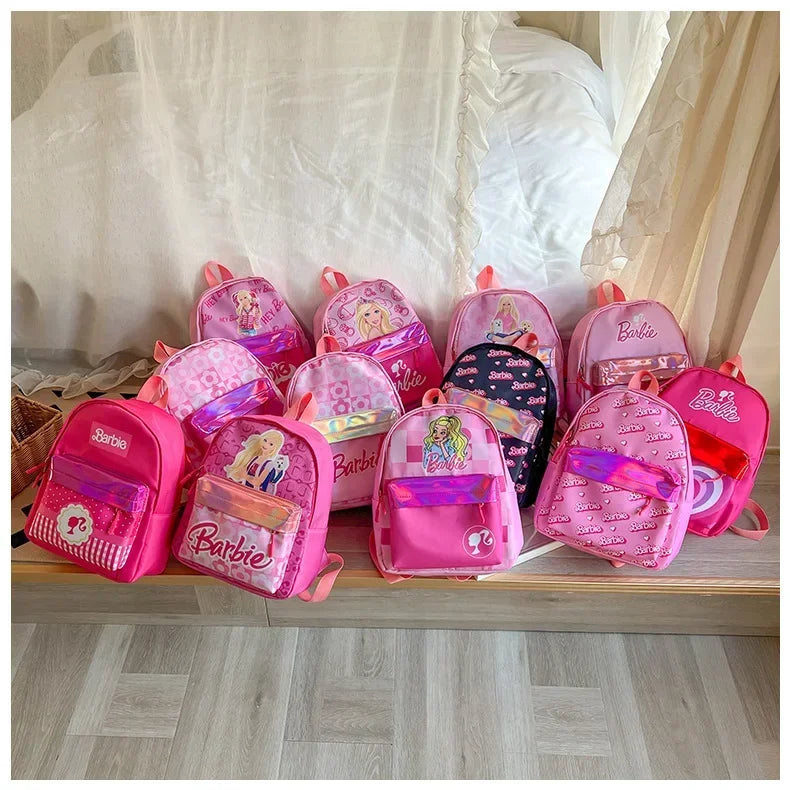 Kawaii Barbie Cartoon Anime Fashion Backpack Girl Barbie Princess Backpack Cute Kindergarten Kids Schoolbag Gift Toys