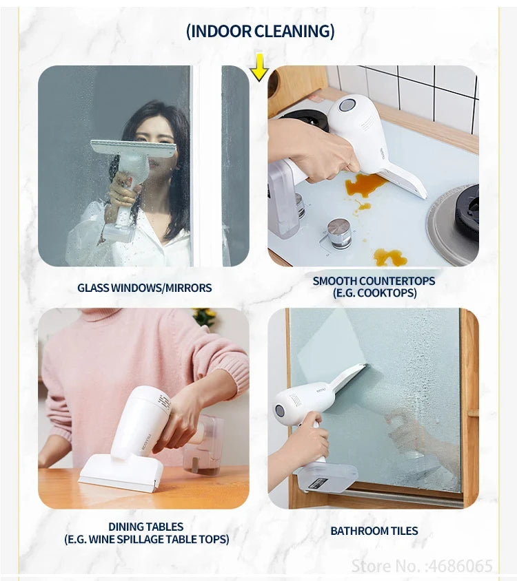 Electric Window Cleaner For Home Wireless Glass Cleaning Machine Kitchen Bathroom Cleaning Tools Car Windshield Mirror Wiper