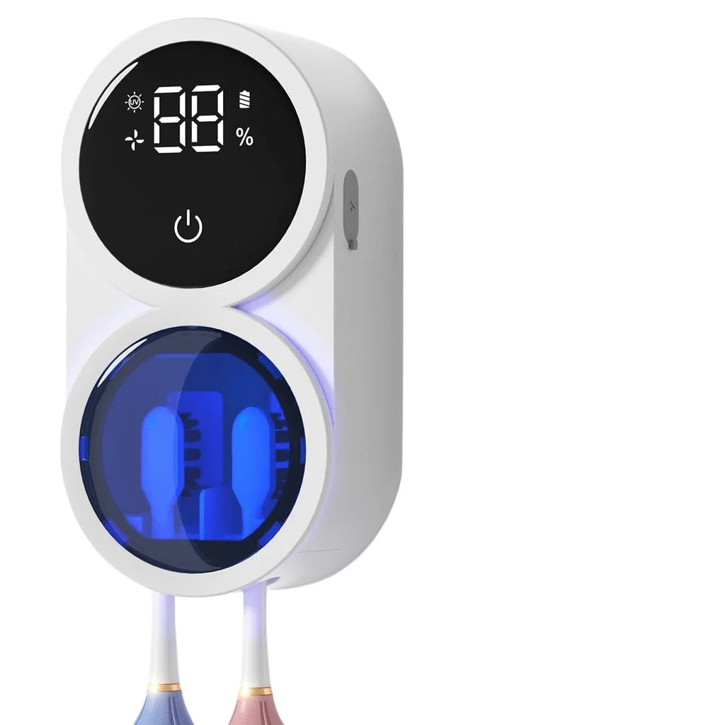 Wall-mounted Toothbrush Holder, Intelligent Sterilizer & Dryer, Fits Most Walls, Automatic Disinfection For Toothbrushes.